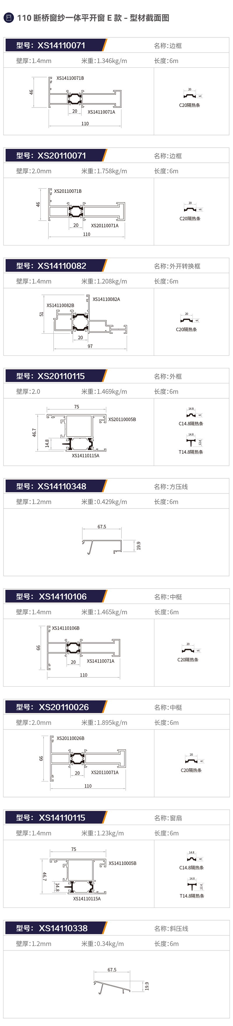 断桥窗铝型材厂家